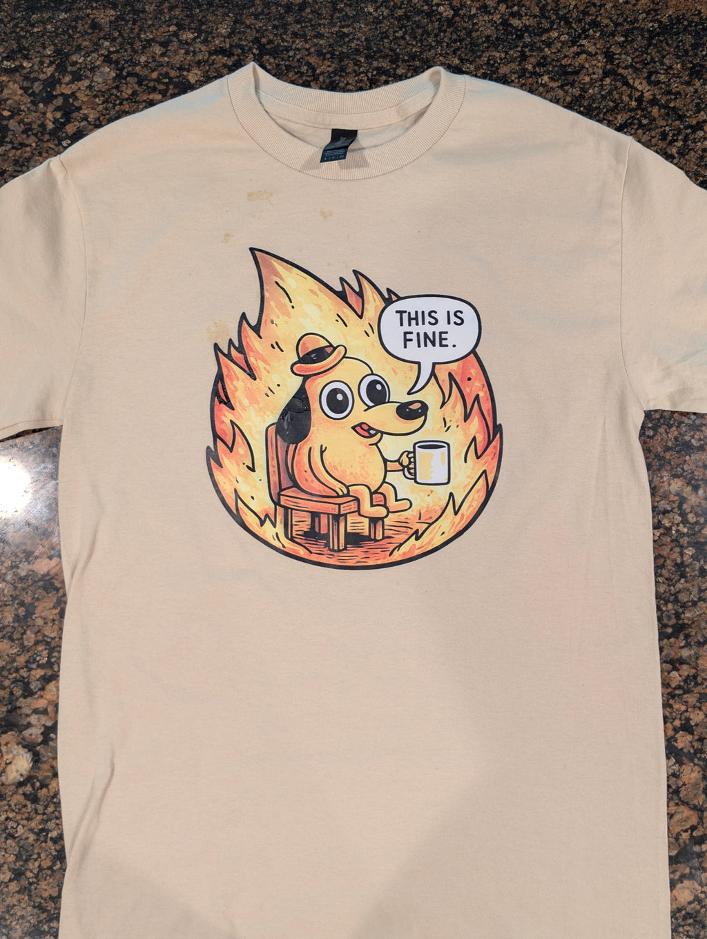 Classic "This is fine" Soft Cotton T.
