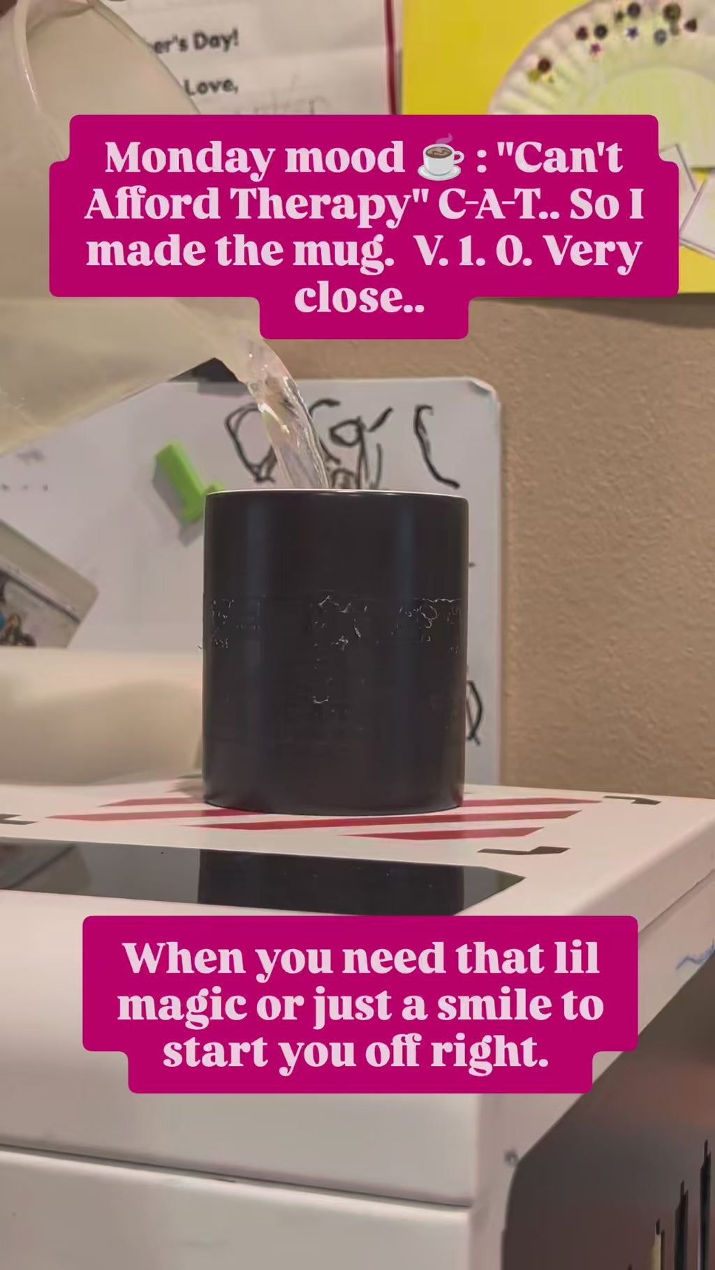 C-A-T Cant afford therapy color changing mug.
